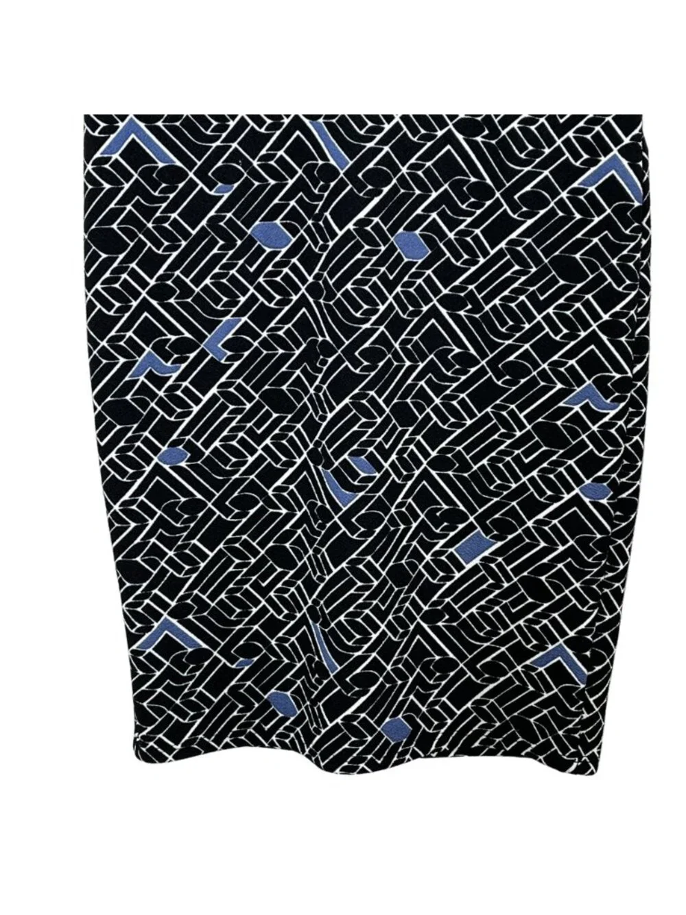 LuLaRoe Pencil Skirt Womens XS Black Blue Stretch Casual Work Midi